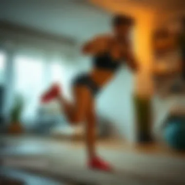 Dynamic leg workout in a home setting