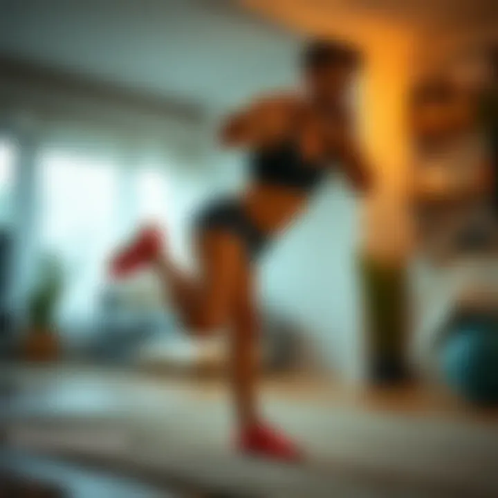 Dynamic leg workout in a home setting