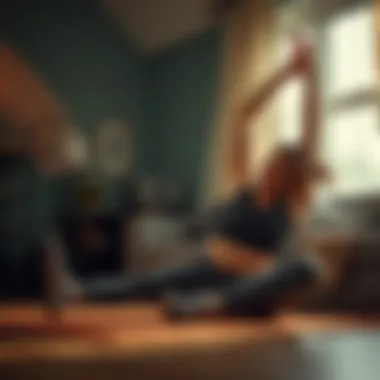 Dynamic stretching routine at home