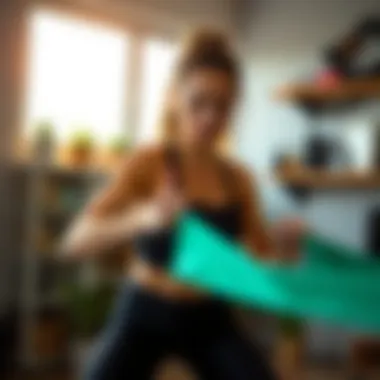 Home workout with resistance bands