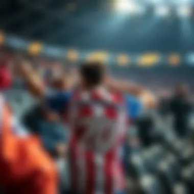 Fans displaying the Fenerbahçe jersey in a stadium
