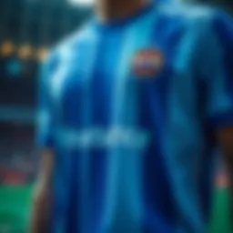 Detailed view of the Fenerbahçe jersey design