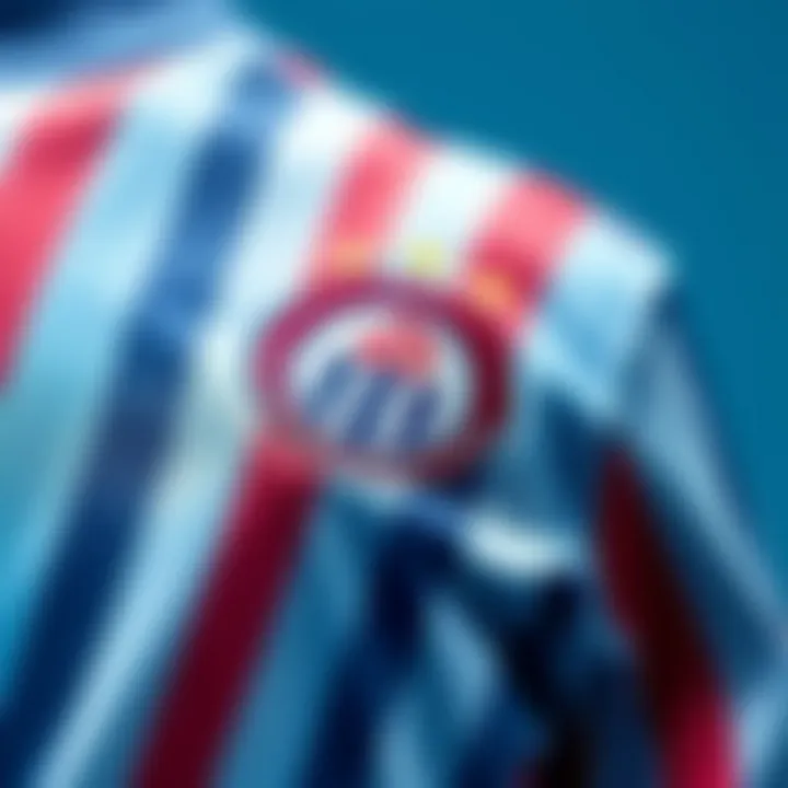 Close-up of Fenerbahçe jersey fabric with stylish background