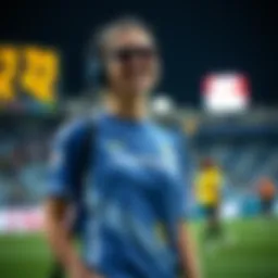 Stylish girl wearing Fenerbahçe jersey at a sports event