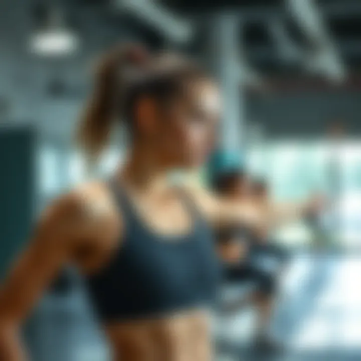 A vibrant scene showcasing physical fitness and wellness