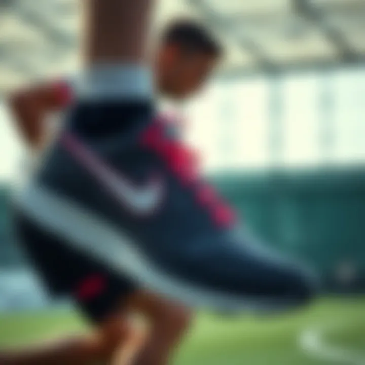 Functional features of Nike Krapon in action during sports