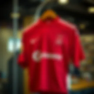 A well-maintained Galatasaray jersey displayed elegantly