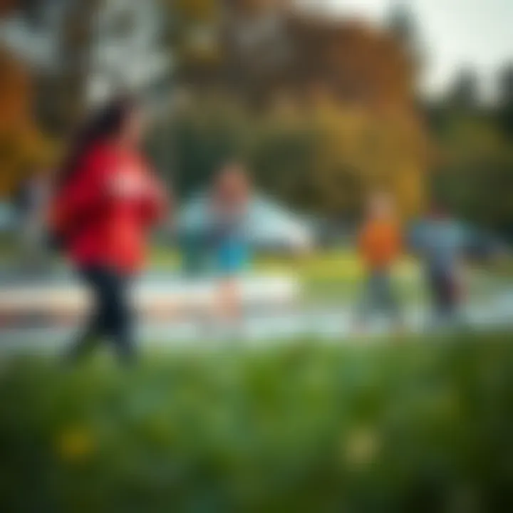 A group of individuals engaging in a walking session, emphasizing community health benefits