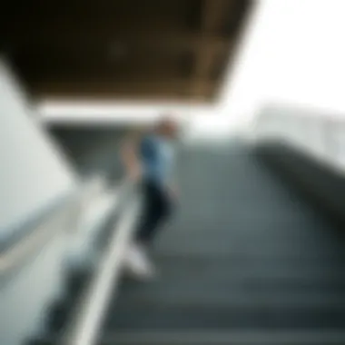 Incorporating stair descending into daily life for fitness