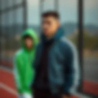 An inspiring combination of different sports apparel pieces