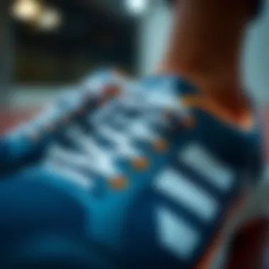 Close-up of the premium materials used in the footwear