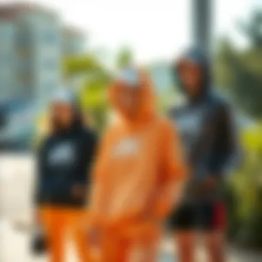 Fashionable sports gear reflecting contemporary trends