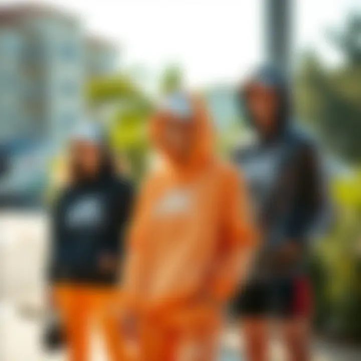 Fashionable sports gear reflecting contemporary trends