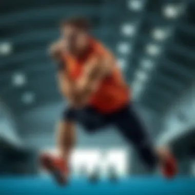 A dynamic athlete showcasing Joma sportswear in action