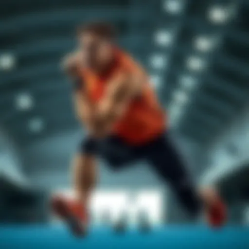 A dynamic athlete showcasing Joma sportswear in action