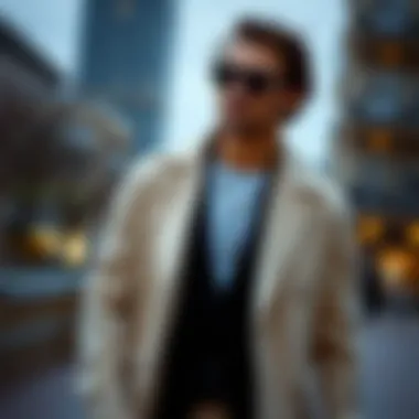 Layered outfit showcasing a sports coat with accessories