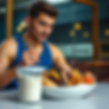 Athlete enjoying a nutritious meal