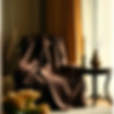 Elegant long coat draped over a chair in a cozy setting