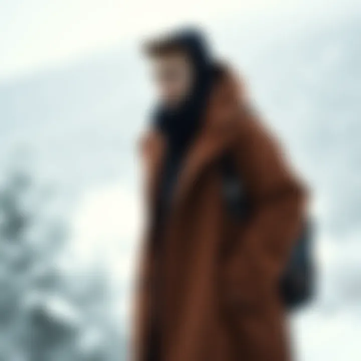 Stylish winter outfit showcasing layered clothing