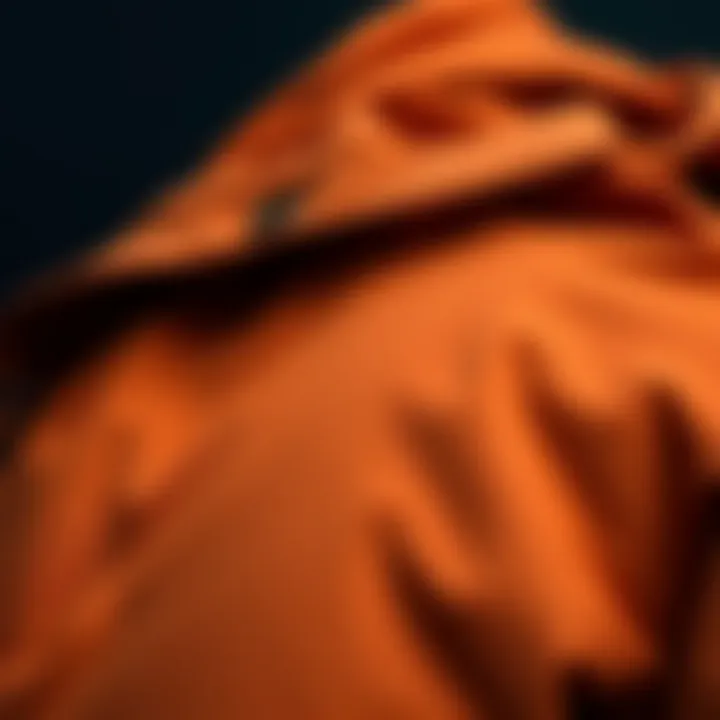 Close-up of fashionable jacket details with textures