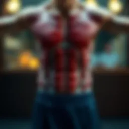 Illustration of abdominal muscle anatomy