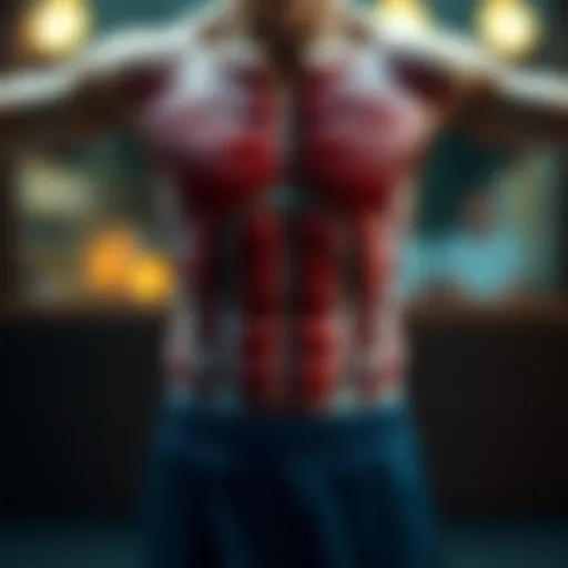 Illustration of abdominal muscle anatomy