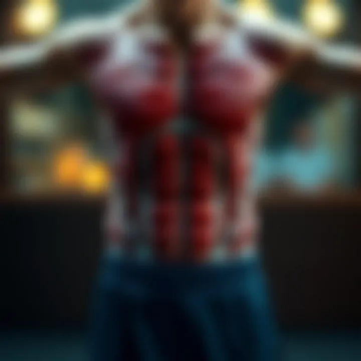 Illustration of abdominal muscle anatomy