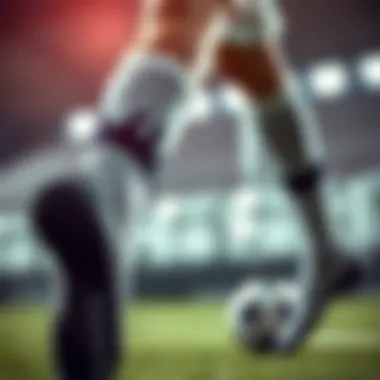 Athlete demonstrating performance wearing non-slip football socks