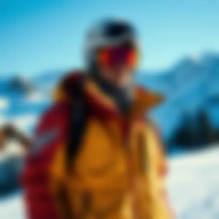 Combination of kaz tüyü mont and athletic wear for winter sports