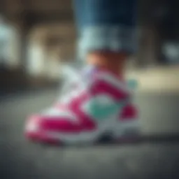 Stylish Nike shoes for baby girls showcasing vibrant colors and playful designs.