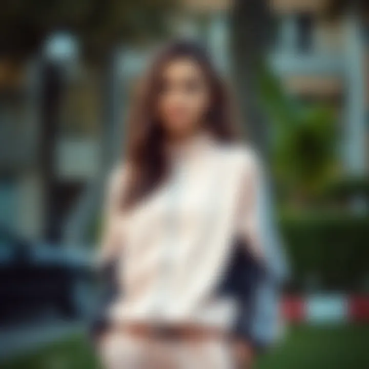 Trendy Outdoor Tracksuit Style Stylish girl wearing a trendy tracksuit outdoors