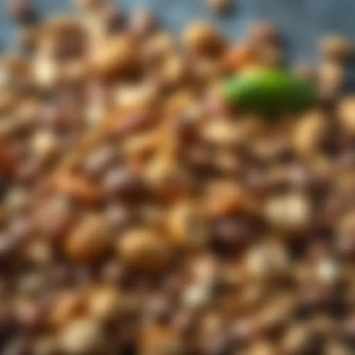 A collection of various nuts and seeds, showcasing protein sources