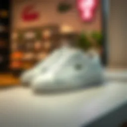 Lacoste classic shoes displayed on a stylish surface