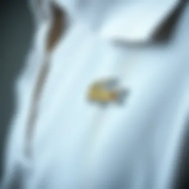 Detail view of Lacoste Polo T-Shirt fabric texture emphasizing quality