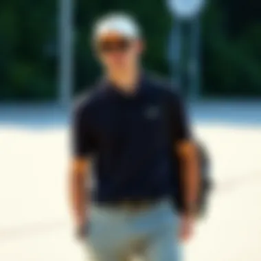 Fashionable outfit combining Lacoste Polo T-Shirt with casual accessories