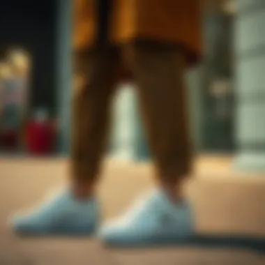 Fashionable outfit paired with Lacoste classic shoes