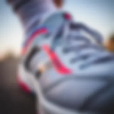 A close-up of Lescon shoe features that enhance athletic performance.