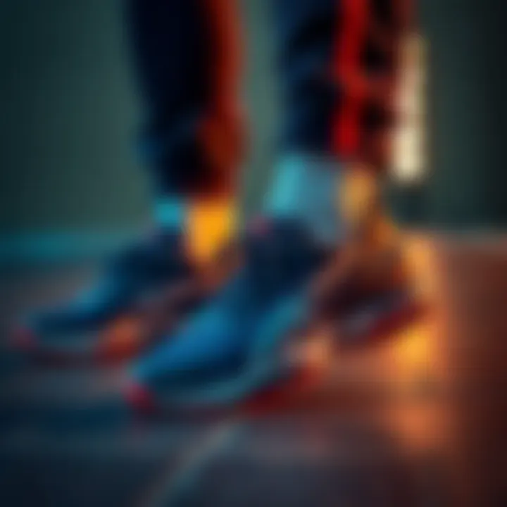 A stylish combination of Lescon shoes with sportswear for an active lifestyle.