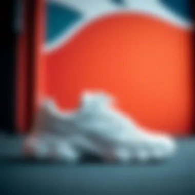 Stylish Lotto White Sports Shoes Stylish Lotto white sports shoes on a trendy background