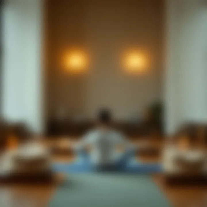 A tranquil meditation scene focusing on inner peace