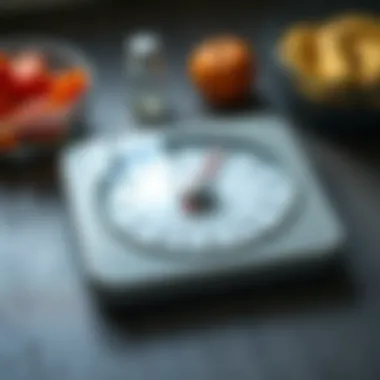 A scale showing weight loss results