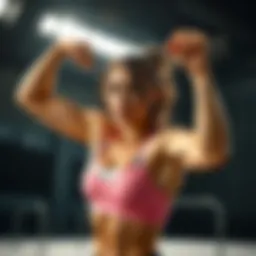 A powerful female athlete showcasing strength and confidence.