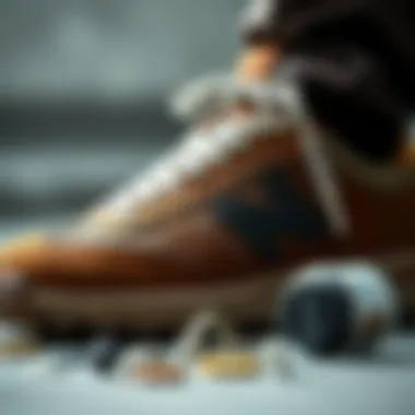 Close-up of Navigator shoe materials and craftsmanship.