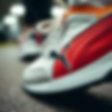 Close-up of high-quality materials used in Puma footwear