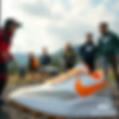 Group of friends enjoying an outdoor activity with Nike Air Deldon