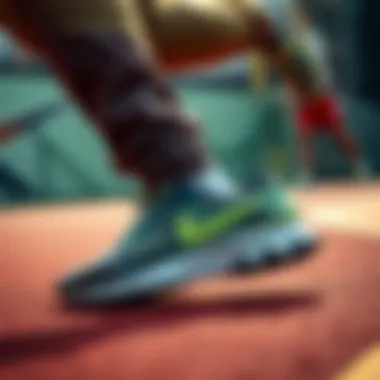 Nike Air Max React in action during an athletic performance