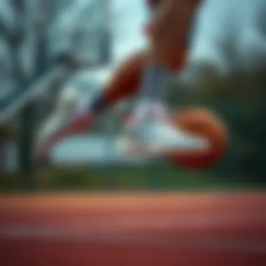 Athlete demonstrating agility and speed in Nike shoes