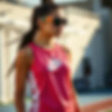 Athlete showcasing vibrant summer outfit