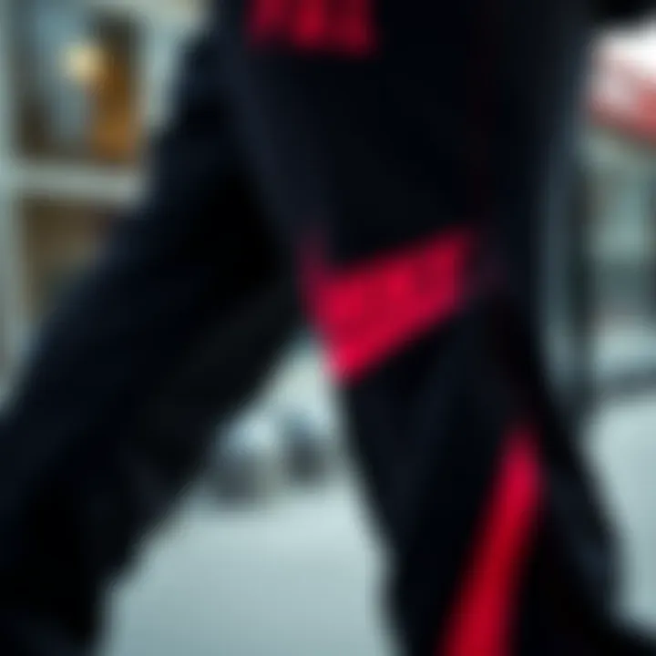 Fabric Quality and Design of Nike Women's Sweatpants Close-up of Nike women's sweatpants showcasing fabric quality and design