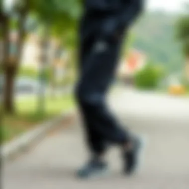 Stylish Outdoor Look with Nike Women's Sweatpants Stylish and comfortable Nike women's sweatpants in an outdoor setting